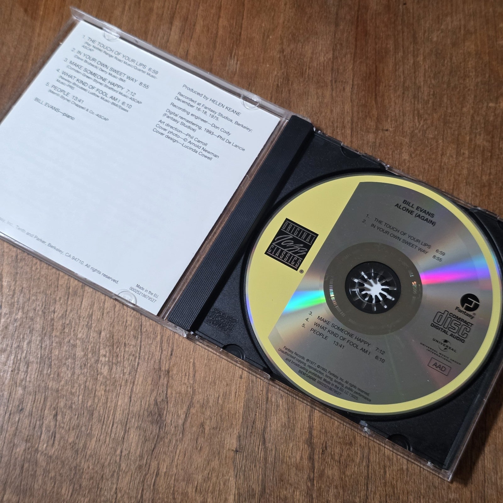 Bill Evans - Alone CD Album 1993 Jazz HTF