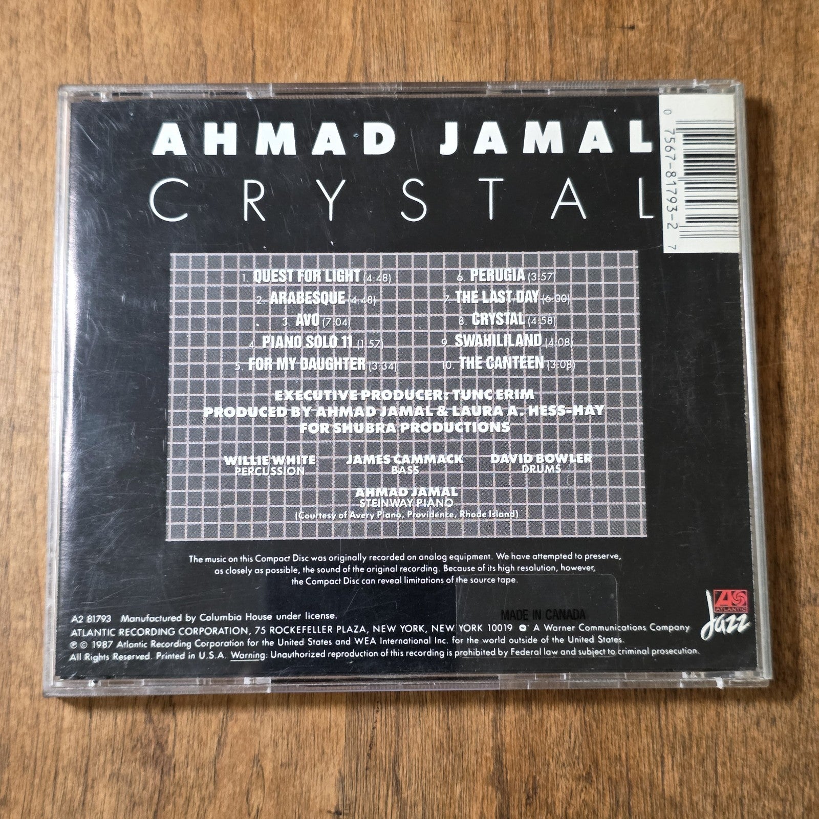 Ahmad Jamal - Crystal CD Album 1987 Jazz