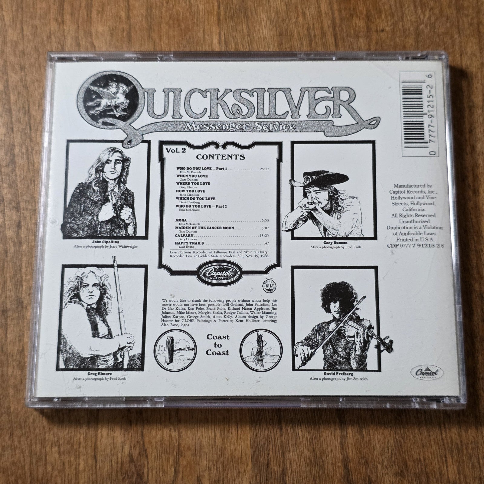 Quicksilver Messenger Service - Happy Trails CD Album 1969 Psychedelic Rock