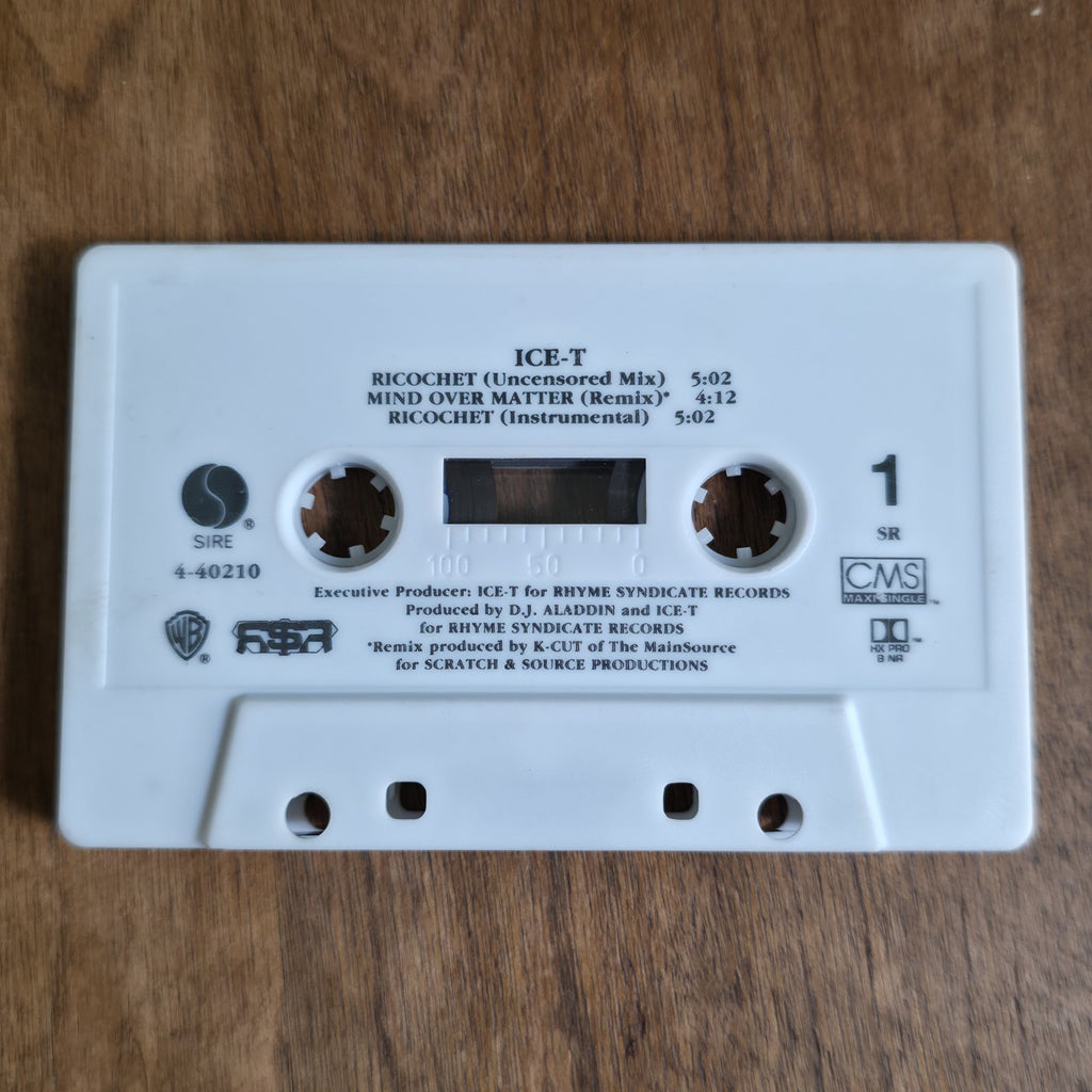 Ice-T - Ricochet / Mind Over Matter Cassette Maxi-Single 1991 Hip Hop Sire