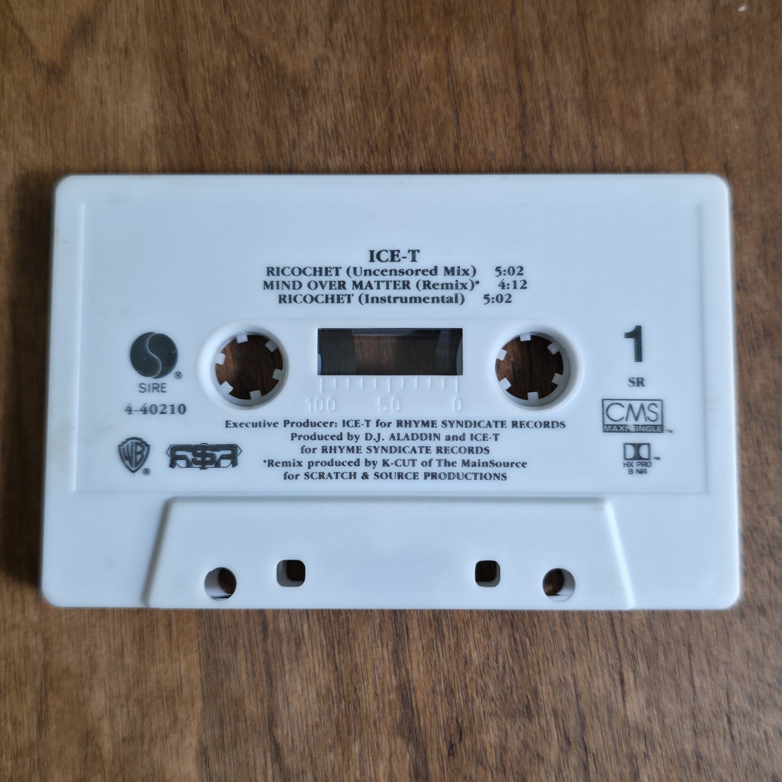 Ice-T - Ricochet / Mind Over Matter Cassette Maxi-Single 1991 Hip Hop Sire