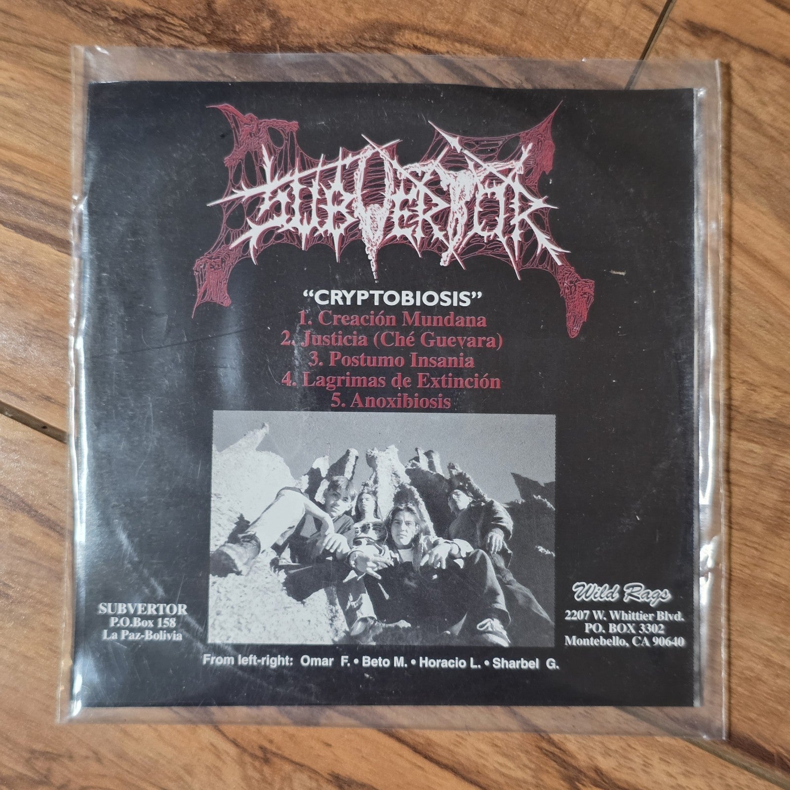 Subvertor - Cryptobiosis CD Album 1998 Death Metal Wild Rags Records Rare HTF