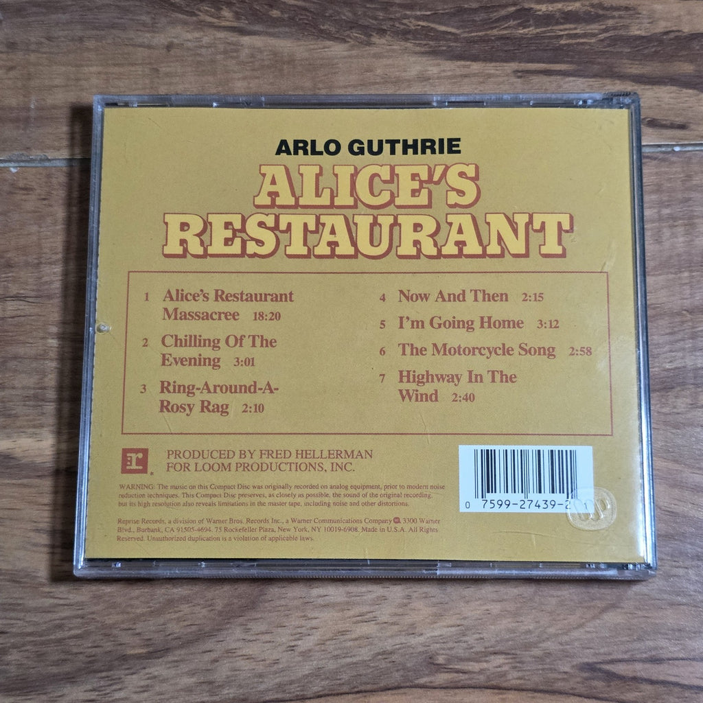 Arlo Guthrie - Alice's Restaurant CD Album 1967 Folk Rock Reprise