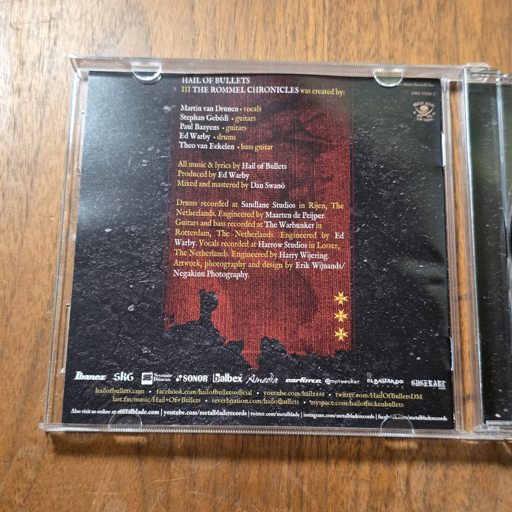 Hail of Bullets - III The Rommel Chronicles CD Album 2013 Death Metal