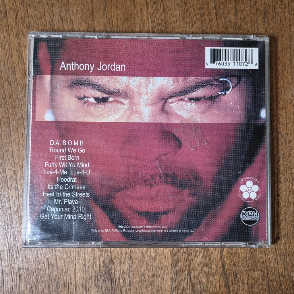 Anthony Jordan - Caponiac CD Album 2000 DPH Hip Hop Rap Funk Wit Yo Mind