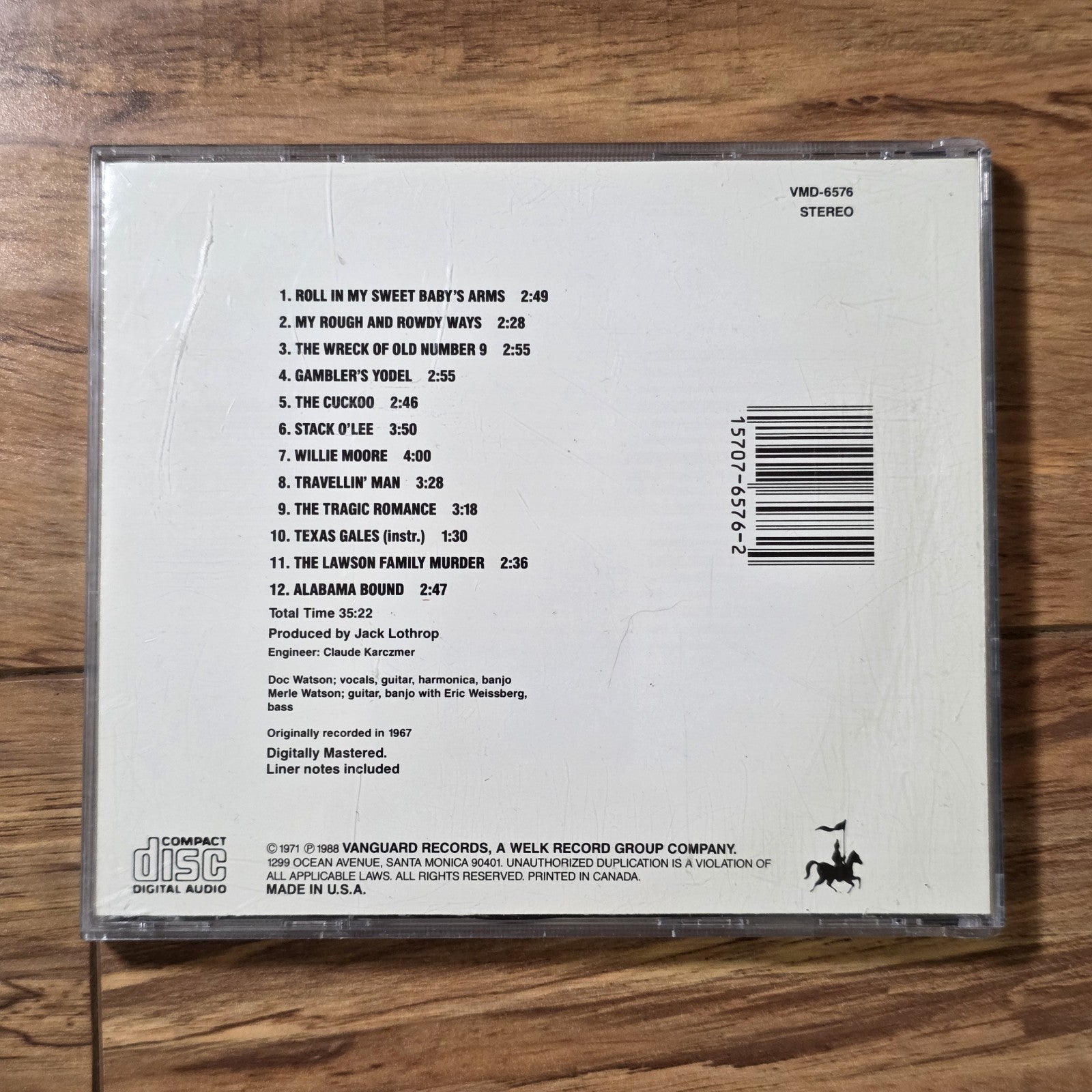 Doc Watson - Ballads from Deep Gap CD Album 1991 Folk Country HTF