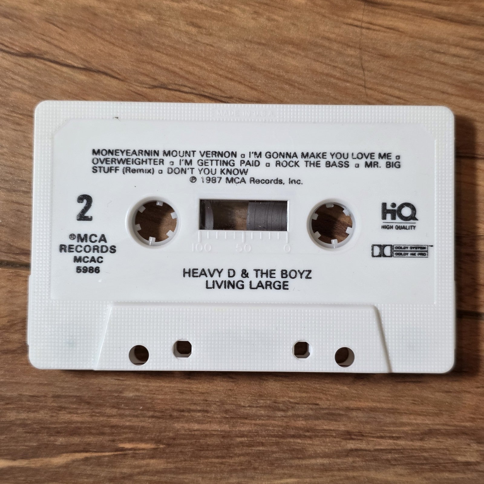 Heavy D & The Boyz - Living Large Album 1987 Hip Hop Cassette MCA Records