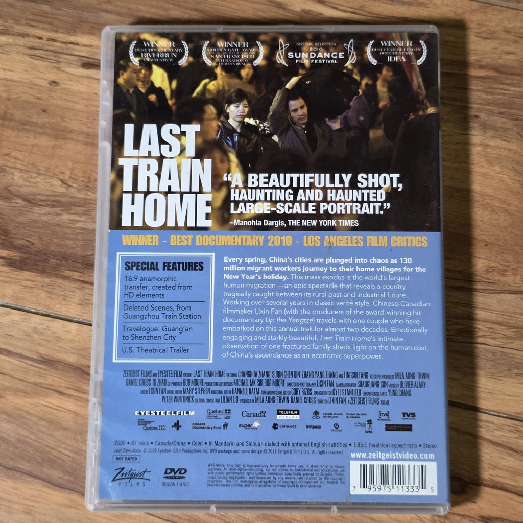Last Train Home 2009 DVD A Film By Lixin Fan Documentary Rare HTF