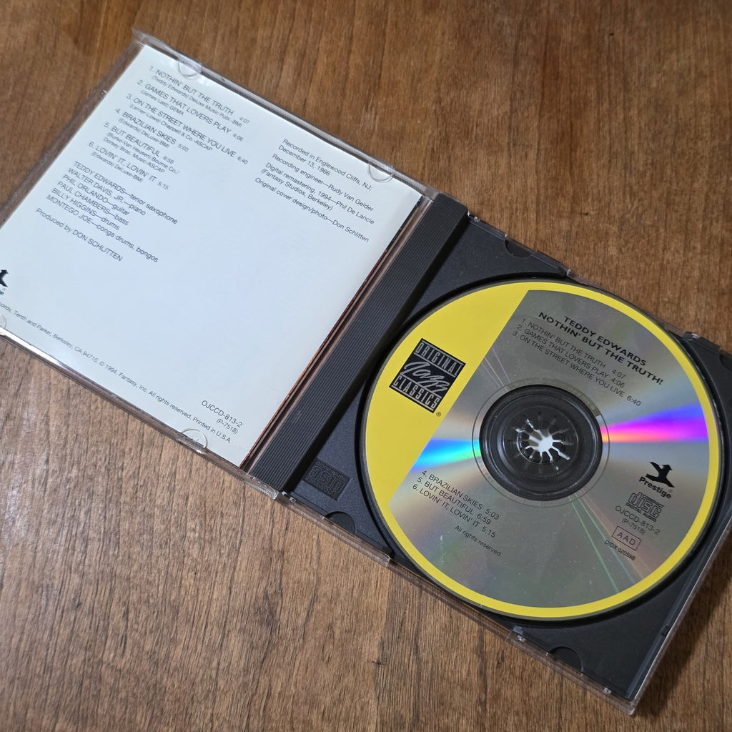 Teddy Edwards - Nothin' but the Truth CD Album 1994 Jazz Rare HTF