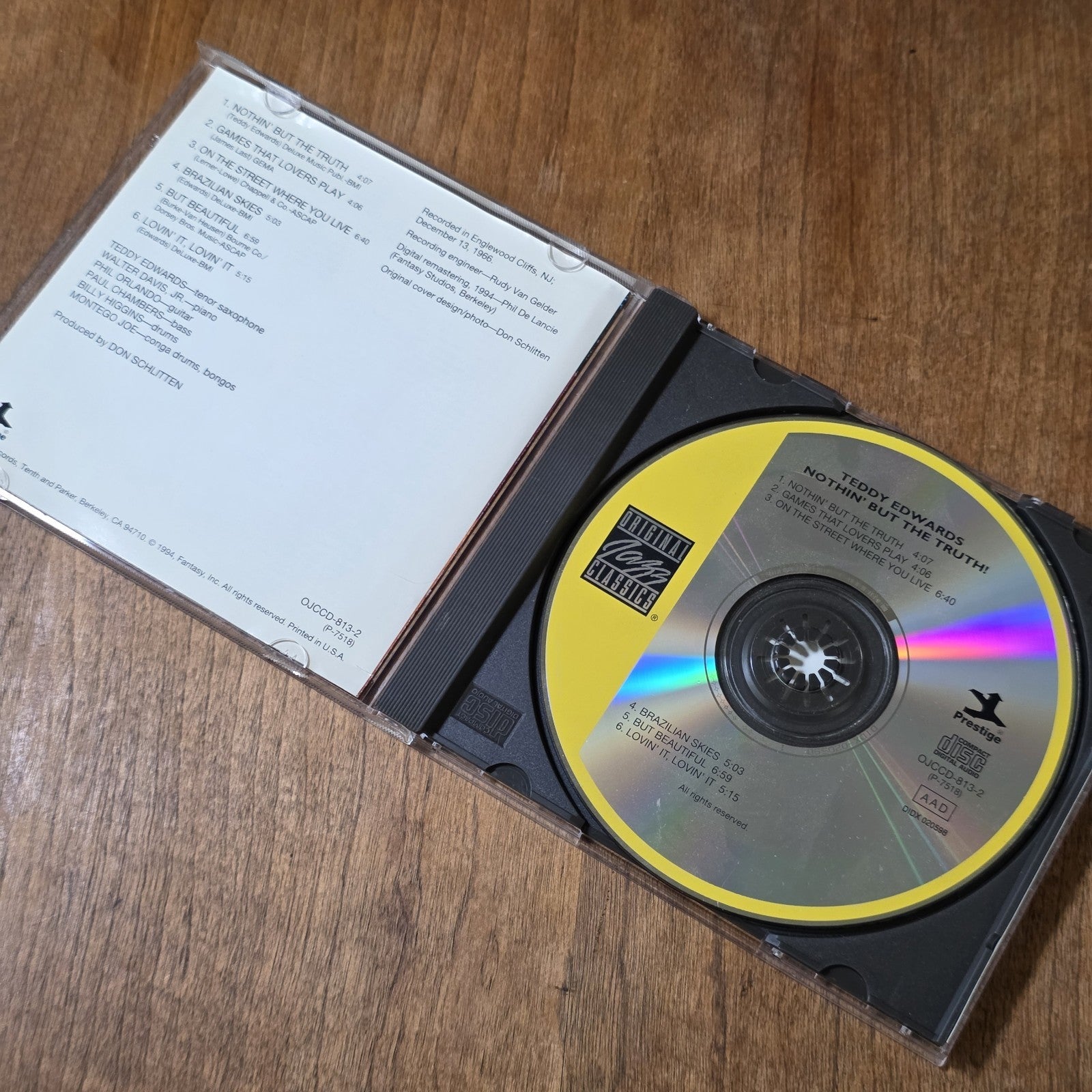 Teddy Edwards - Nothin' but the Truth CD Album 1994 Jazz Rare HTF