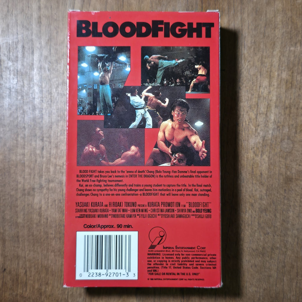 Bloodfight VHS 1990 Martial Arts Bolo Yeung