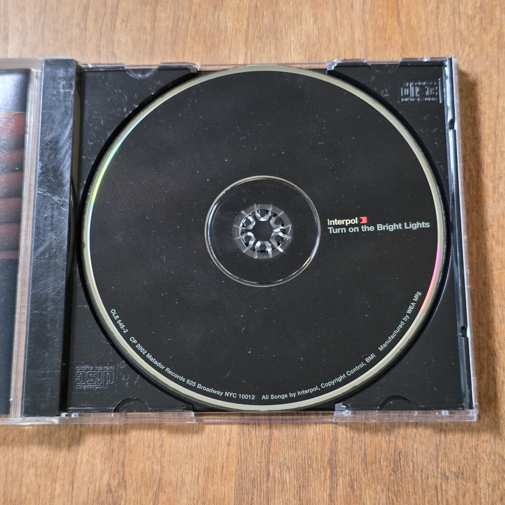 Interpol - Turn On The Bright Lights CD Album 2002 Indie Rock Matador