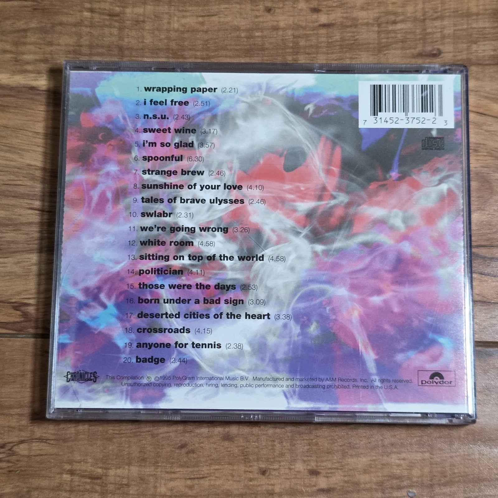 Cream - Very Best of Cream CD Compilation 1995 Blues Rock
