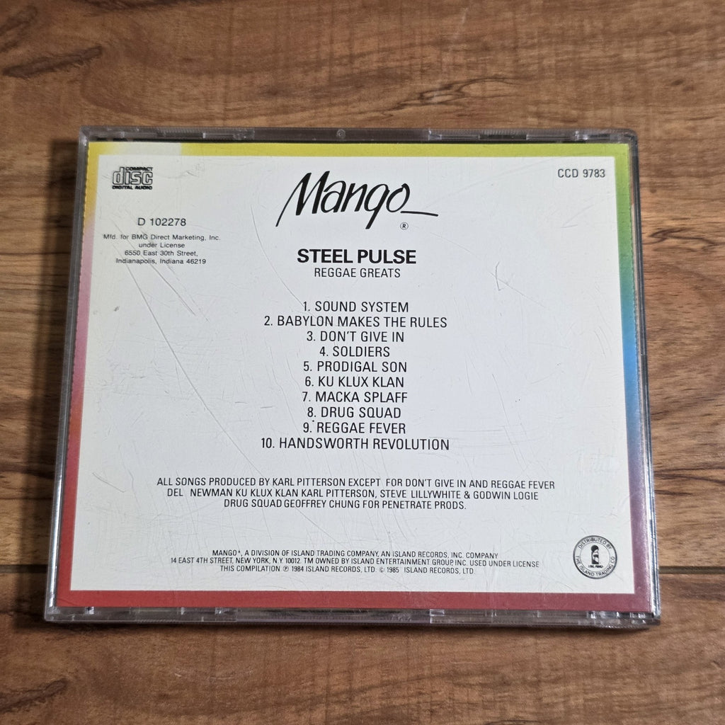 Steel Pulse - Reggae Greats CD Compilation 1985 Roots Reggae