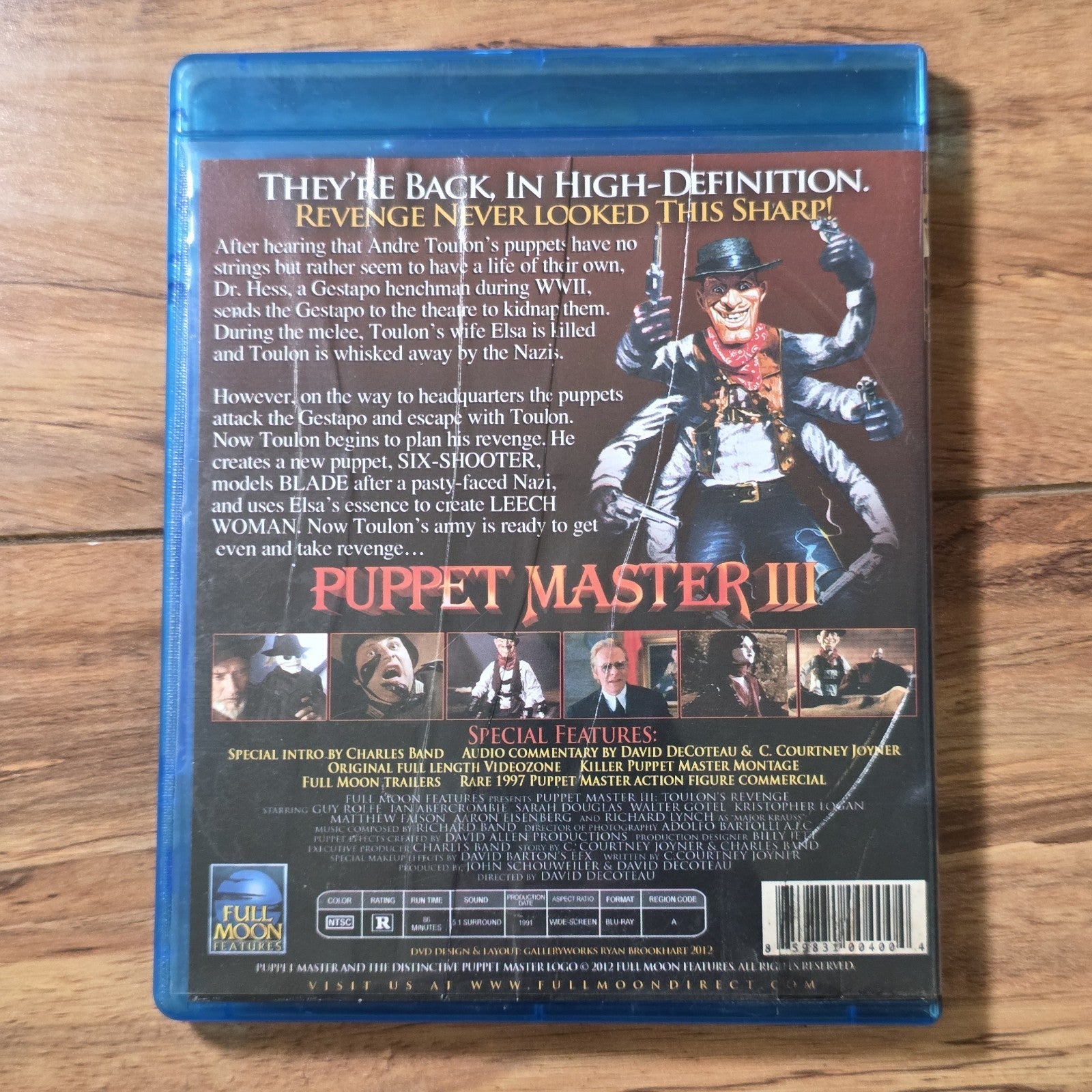 Puppet Master III: Toulon's Revenge Blu-ray 1991 Horror