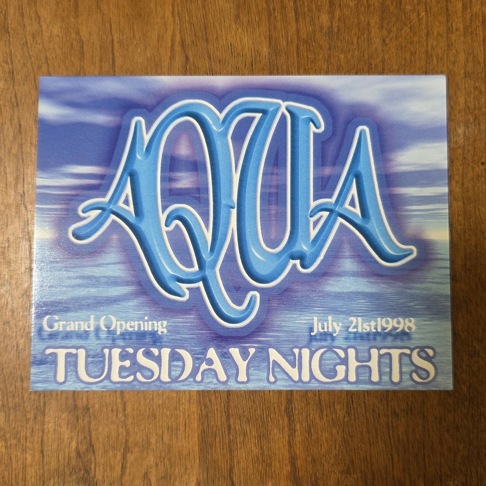 Aqua Grand Opening 1998 Rave Flyer Los Angeles Hollywood DJ Atrochez EDM