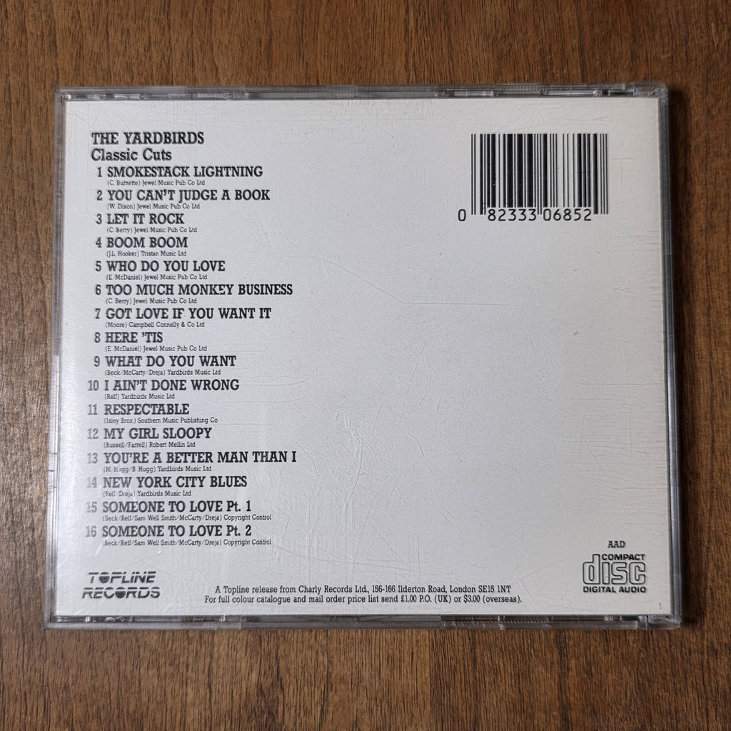 The Yardbirds - Classic Cuts CD Compilation 1987 Classic Rock Australia Import