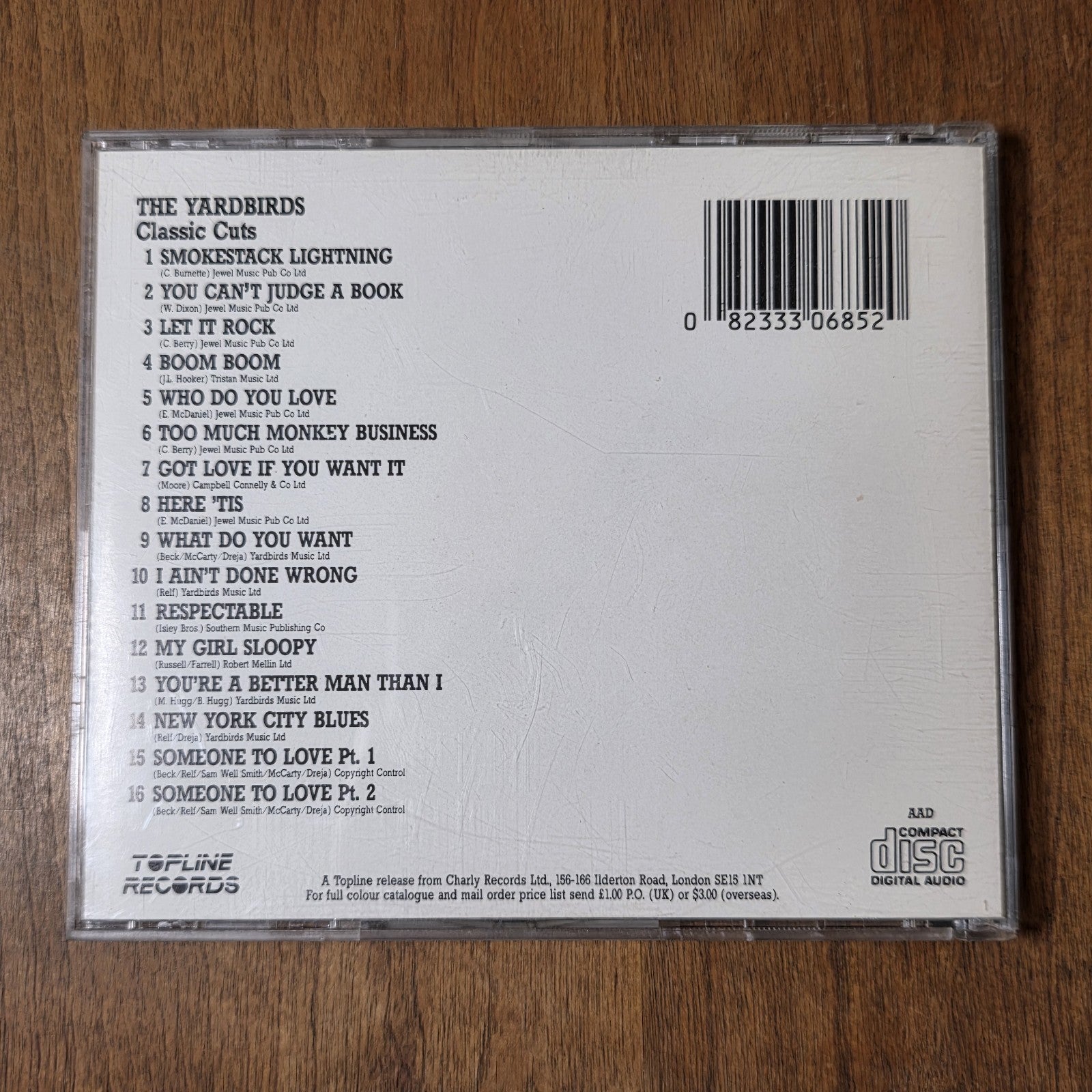 The Yardbirds - Classic Cuts CD Compilation 1987 Classic Rock Australia Import