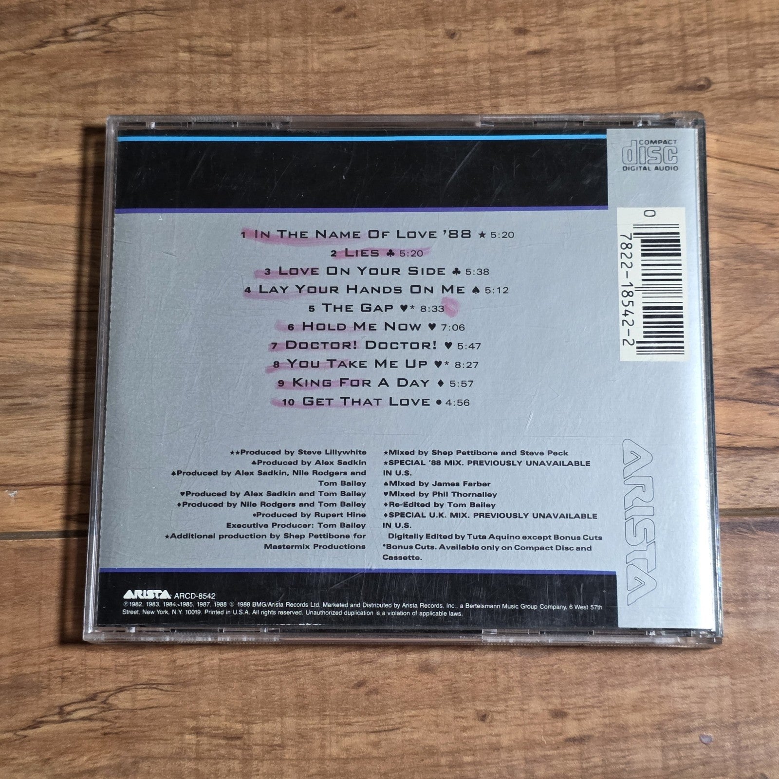 Thompson Twins - Best Of Greatest Mixes CD Compilation 1988 New Wave Pop