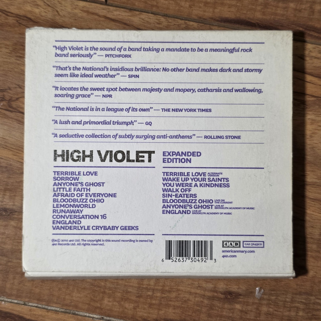 The National - High Violet CD 2010 4AD Records Indie Rock Baritone