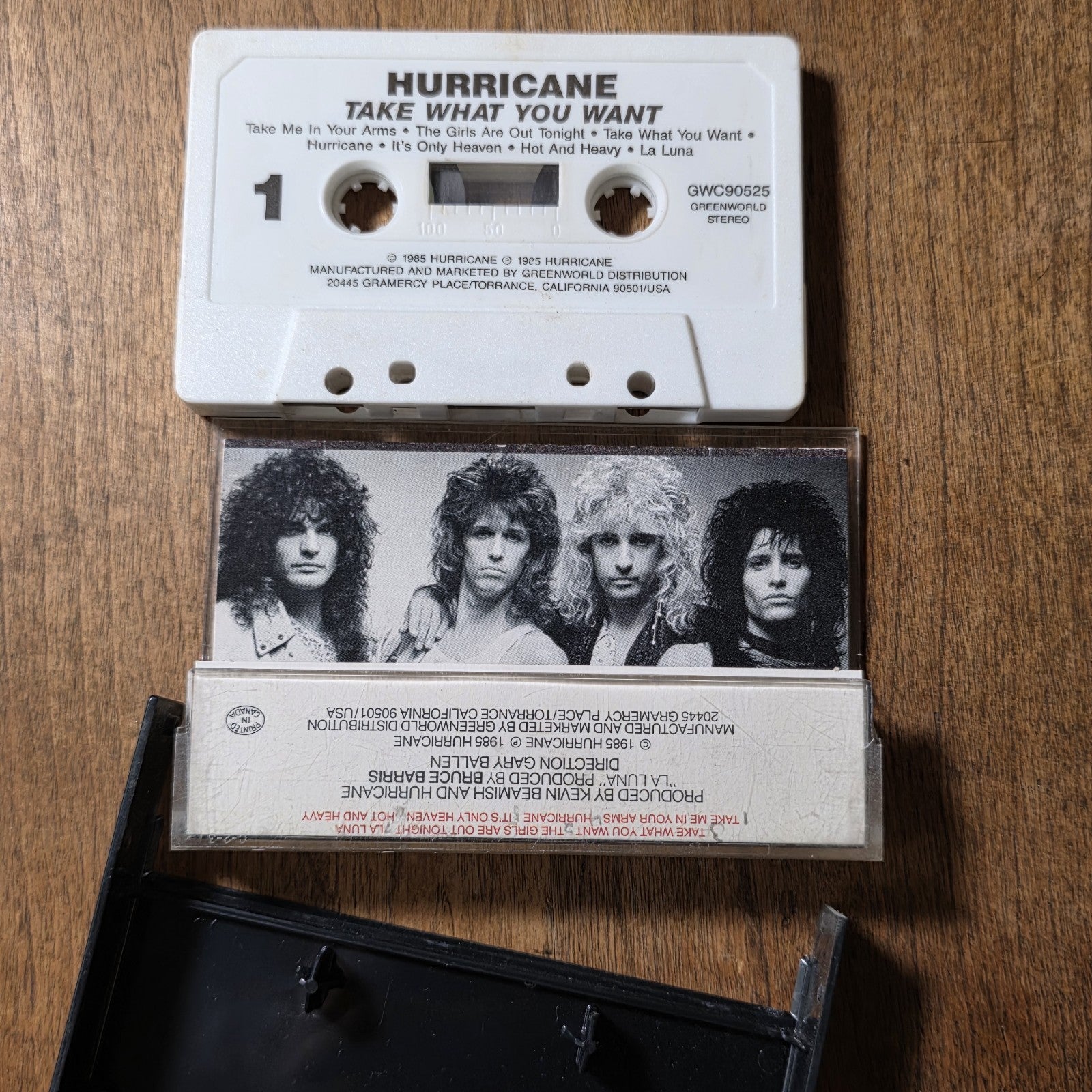 Hurricane - Take What You Want Cassette Album 1985 Heavy Metal