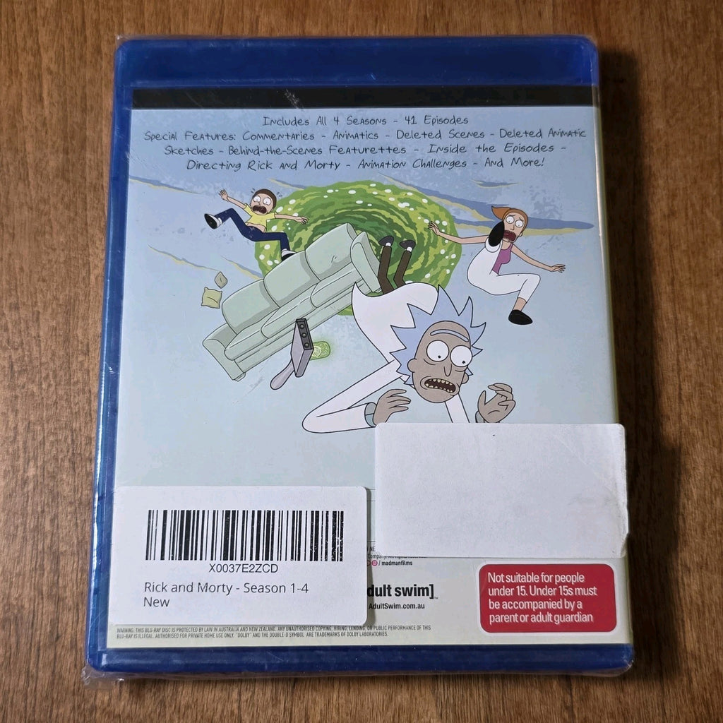 Rick and Morty: The Complete Seasons 1-4 Blu-ray 2020 Animated Sci-Fi New Sealed