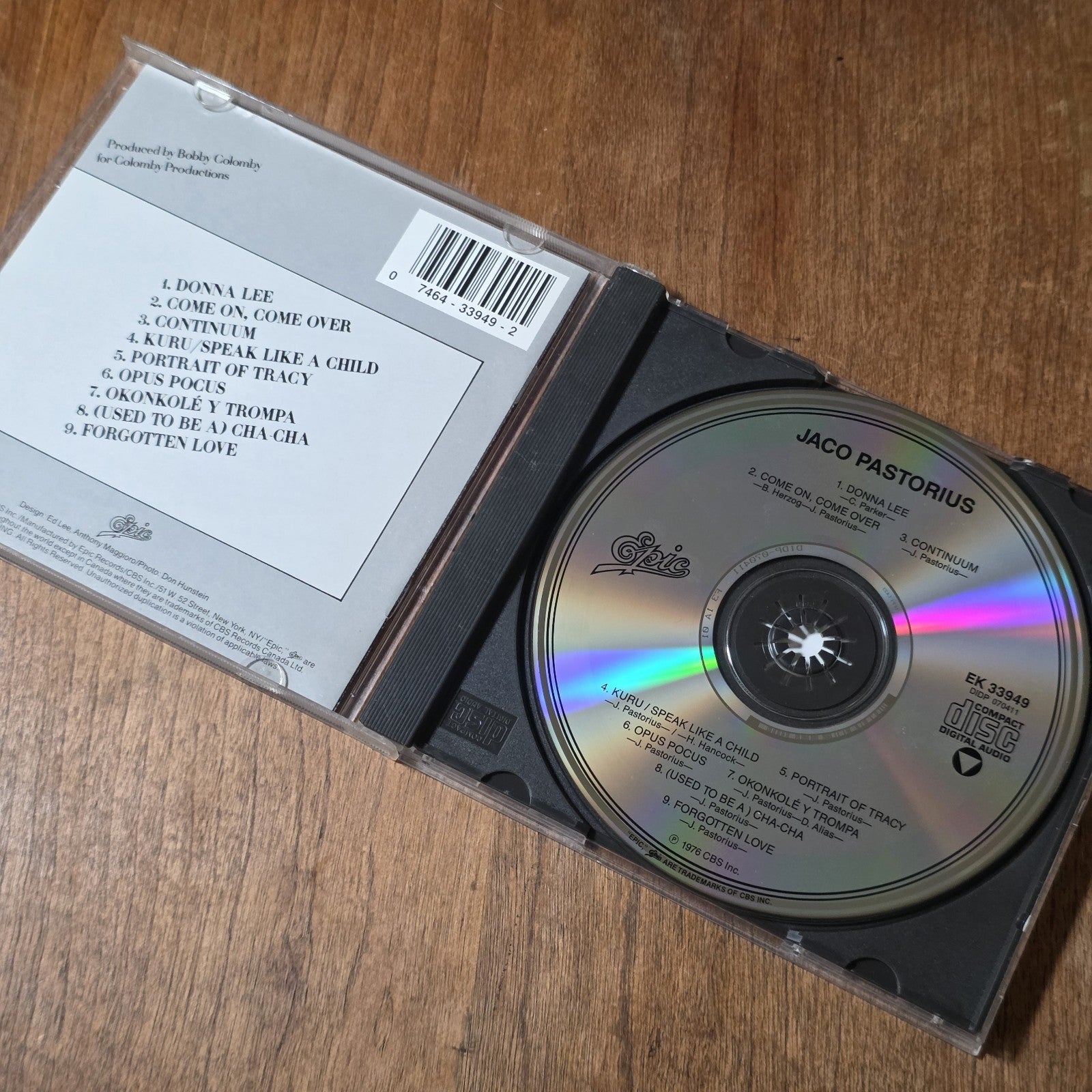Jaco Pastorius - Self-Titled CD Album 1976 Jazz