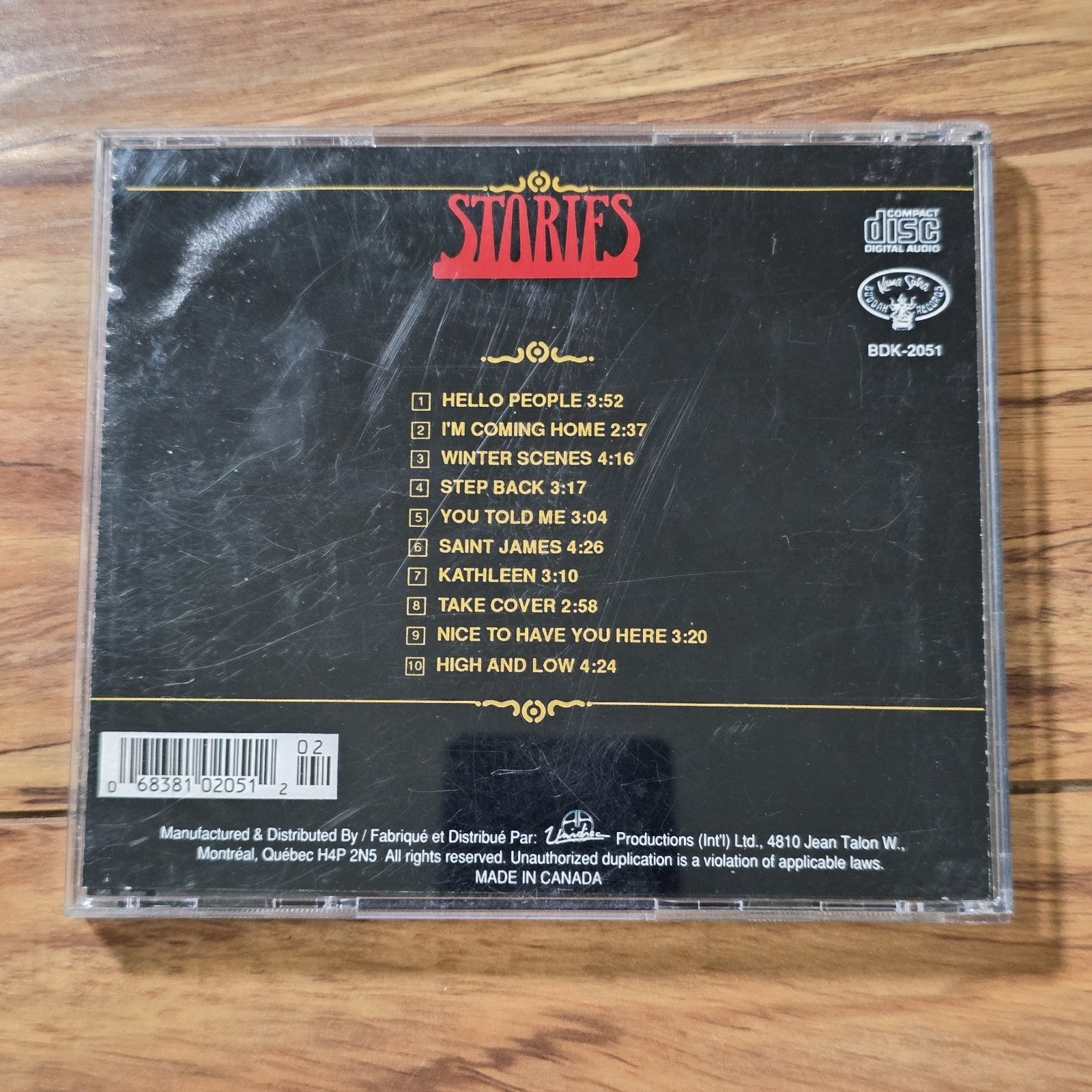 Stories - Self-Titled CD Album 1972 Pop Rock Rare HTF