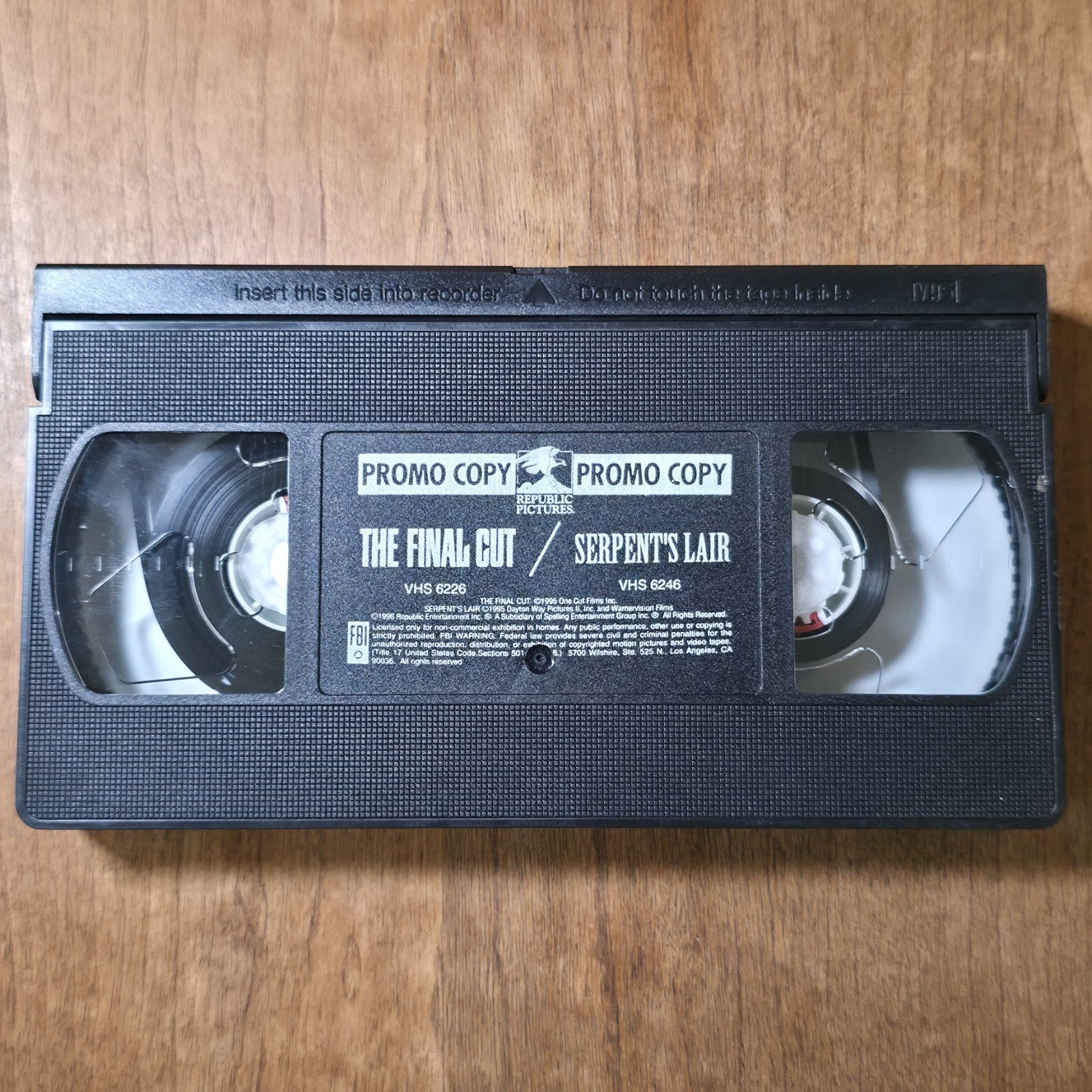Serpent's Lair VHS 1996 Thriller Republic Pictures Screener Promo Demo