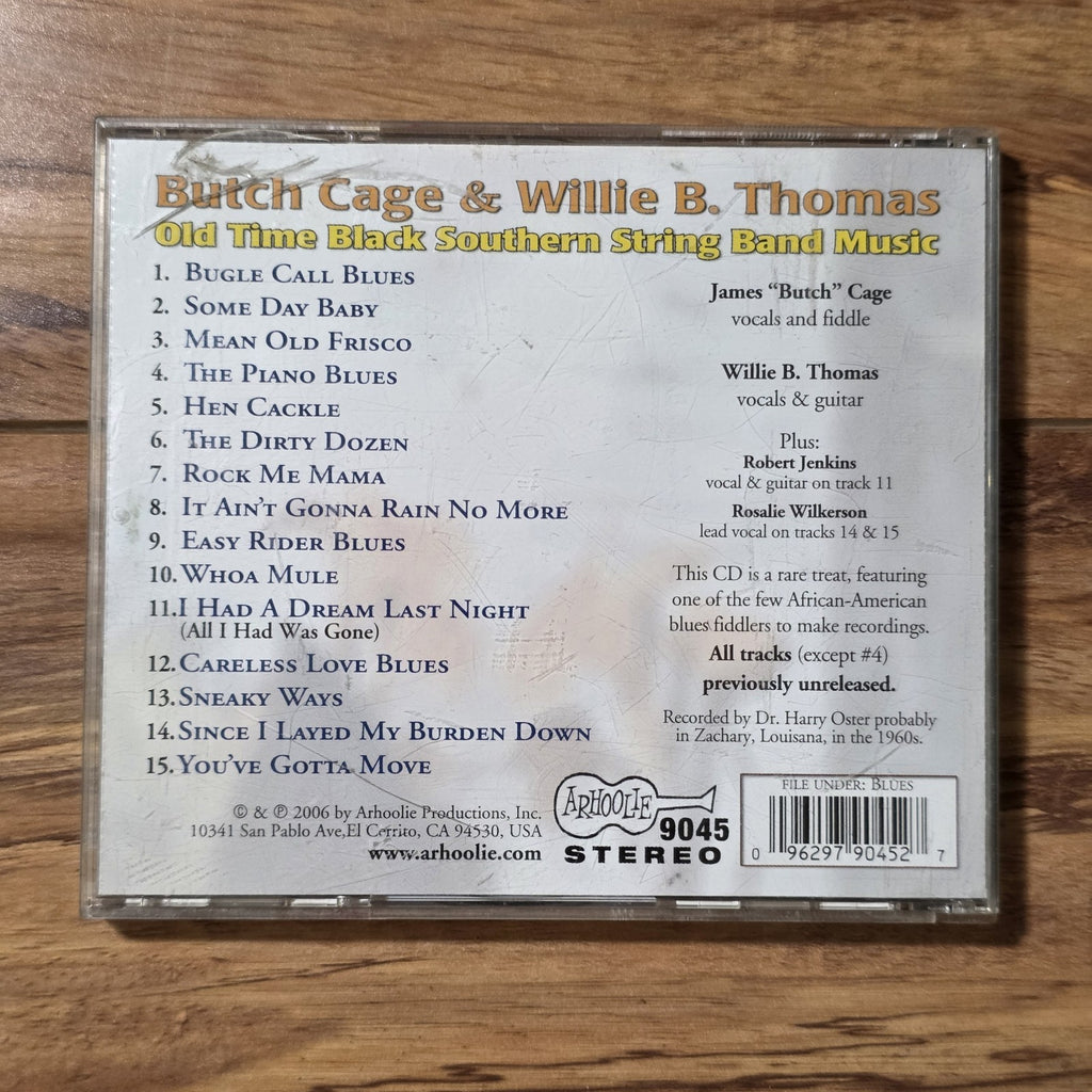Butch Cage & Willie B. Thomas - Old Time Black Southern String Band CD Rare HTF