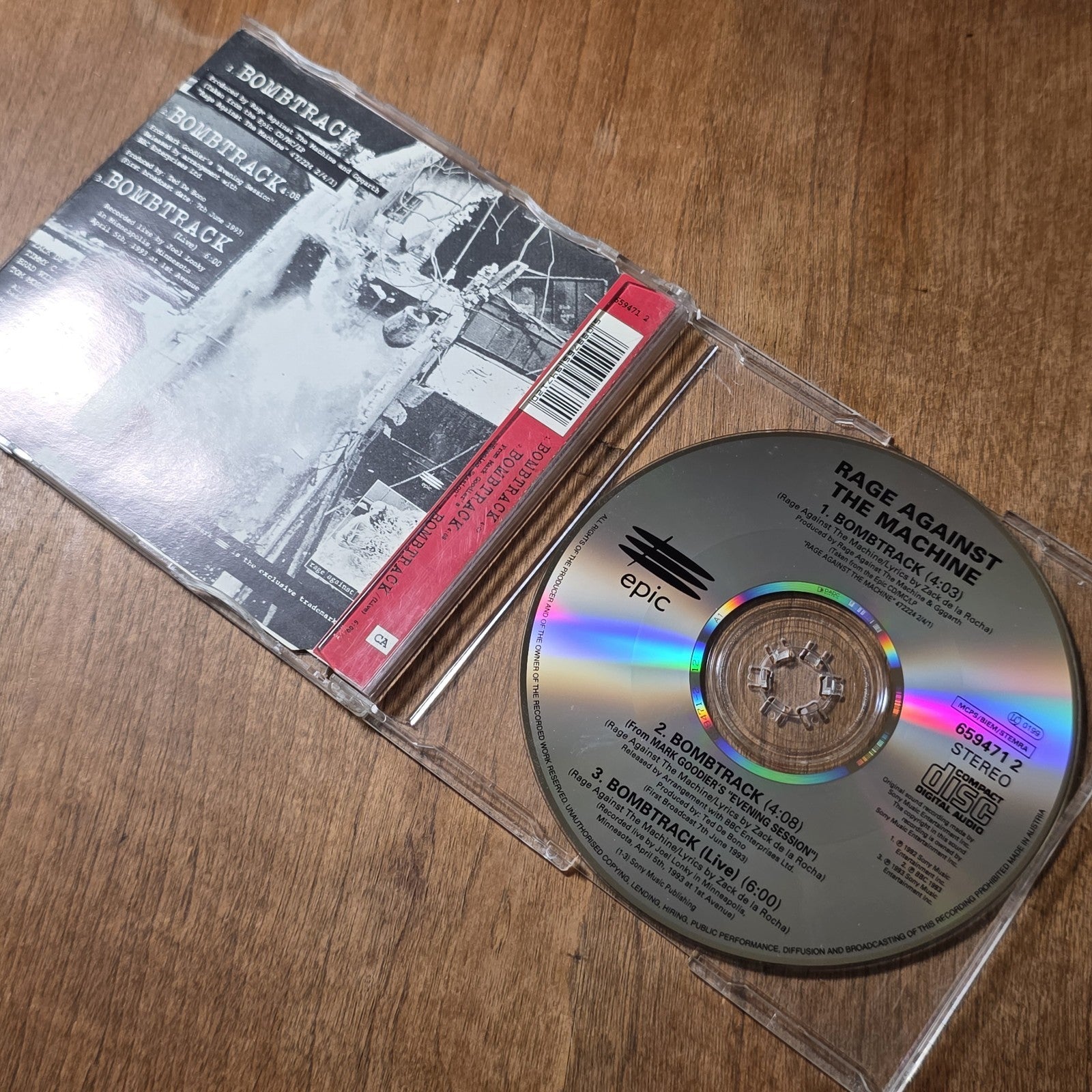 Rage Against The Machine - Bombtrack CD Single 1993 Rap Metal HTF