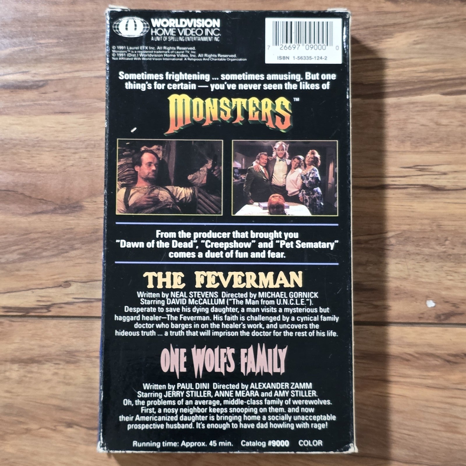 Monsters: The Feverman / One Wolfs Family VHS 1990s Horror Anthology HTF