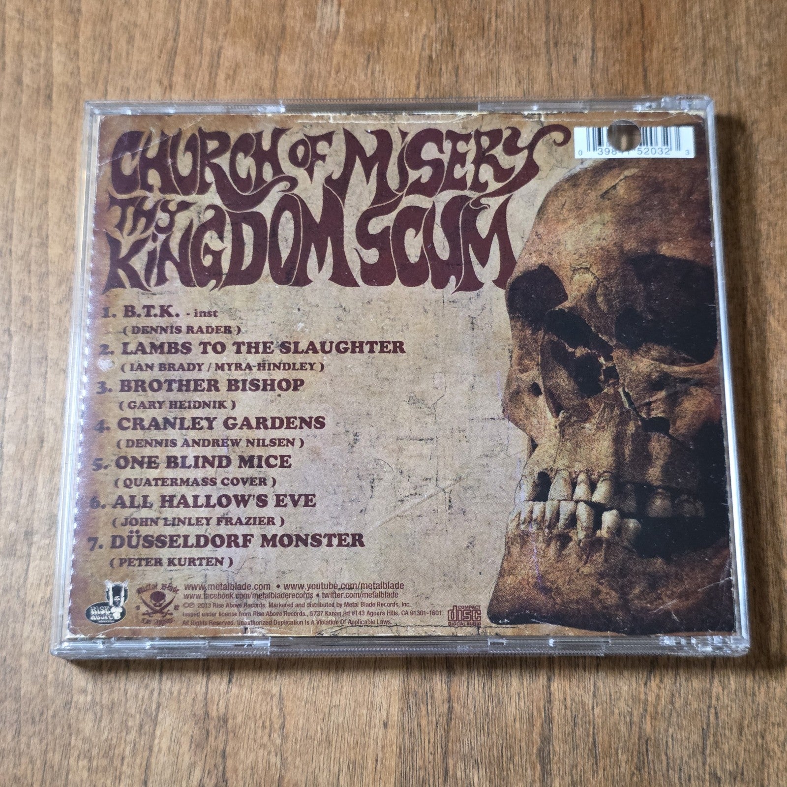 Church Of Misery - Thy Kingdom Scum CD Album 2013 Doom Metal HTF