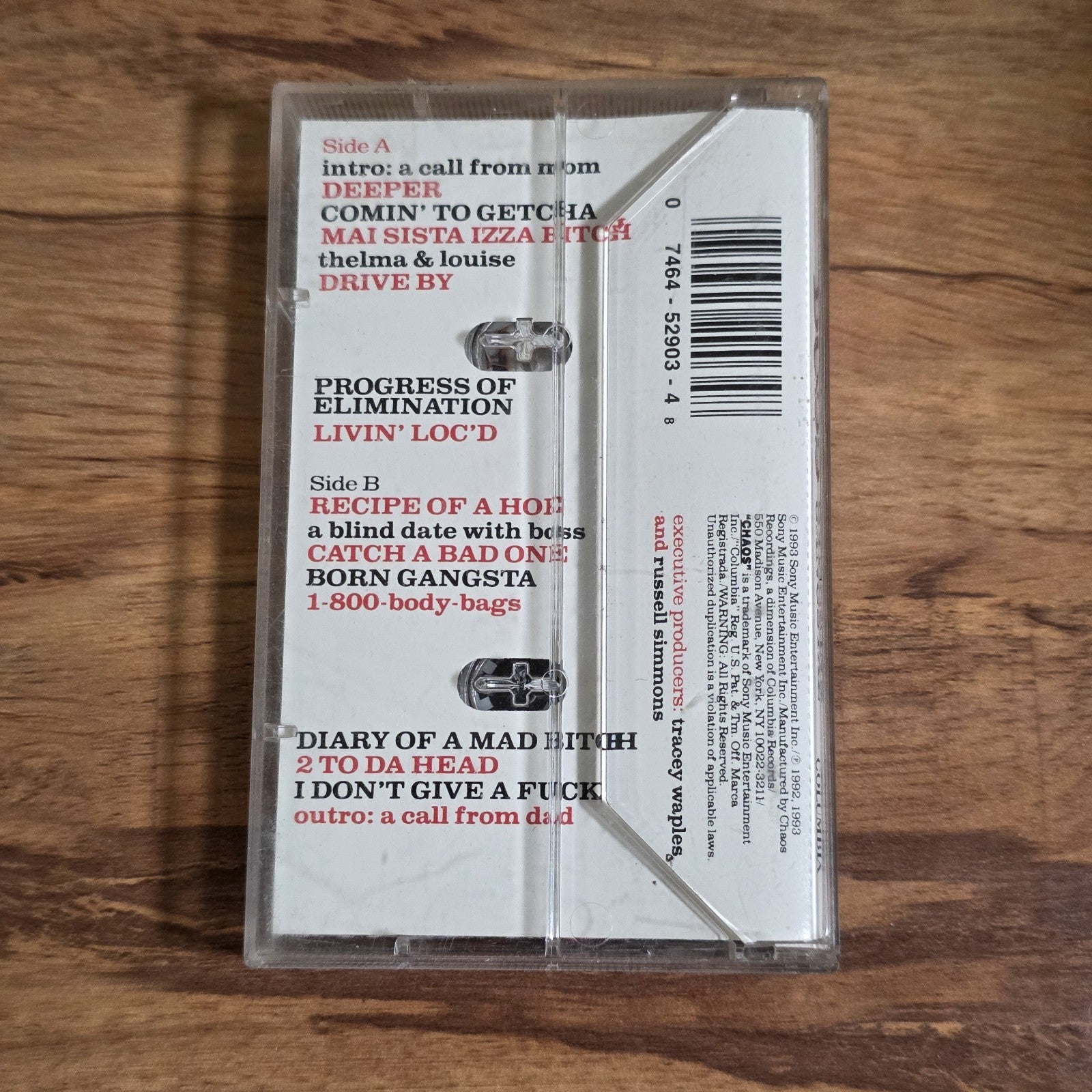 Boss - Born Gangstaz Cassette Album 1993 Hip Hop