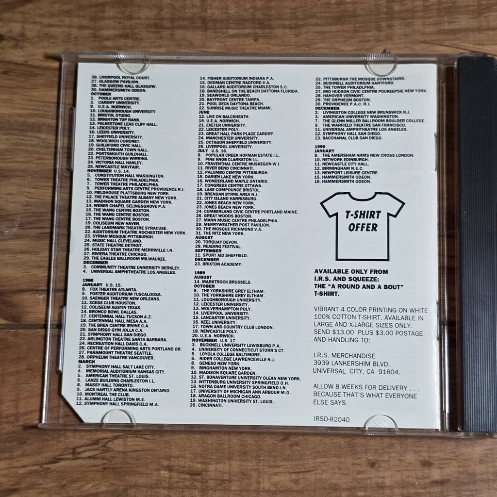 Squeeze - A Round And A Bout CD Live Album 1990 New Wave