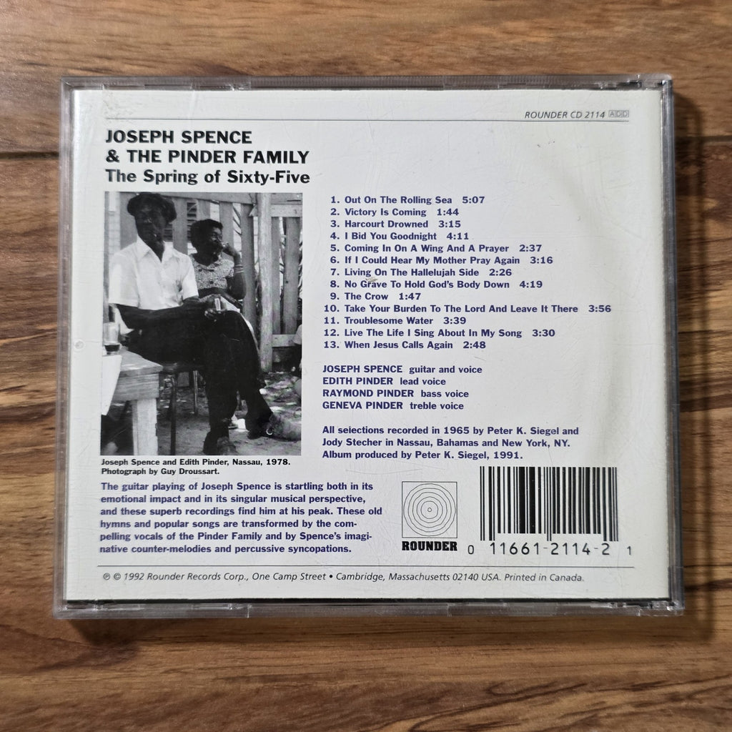 Joseph Spence and The Pinder Family - The Spring of Sixty-Five CD 1992 Folk