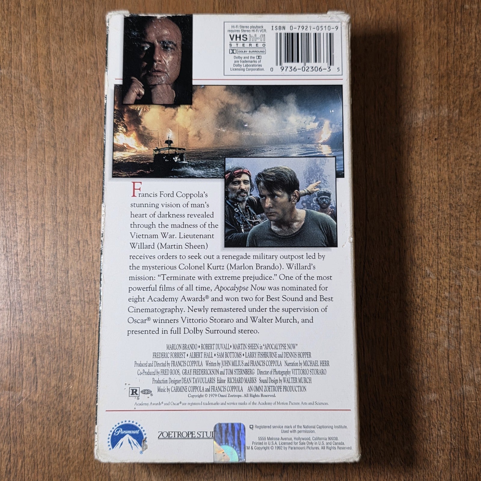 Apocalypse Now 1979 VHS Francis Ford Coppola War Drama 1998 Marlon Brand