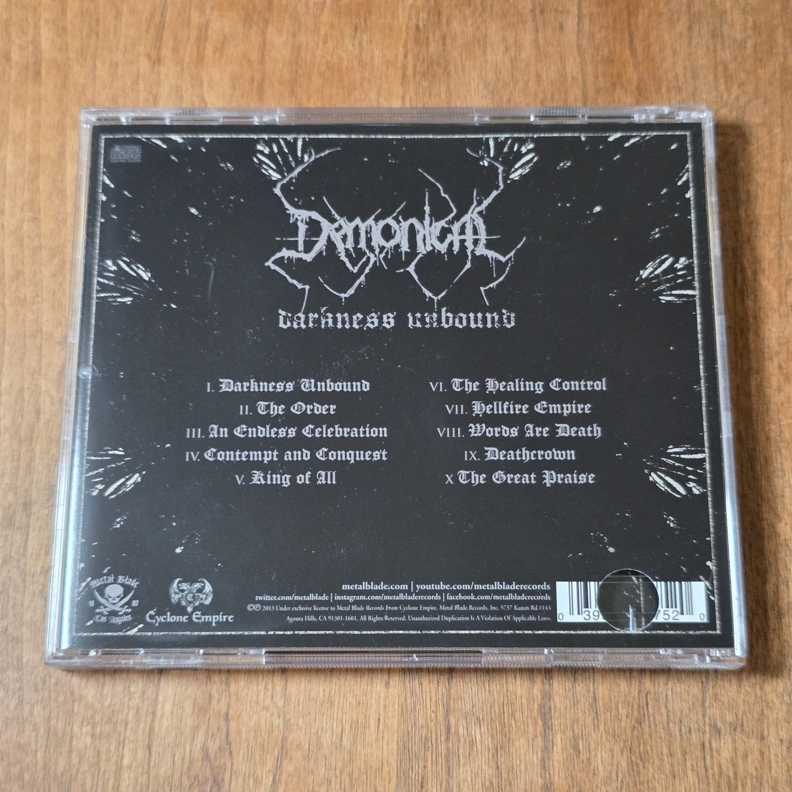 Demonical - Servants of the Unlight CD Album 2007 Death Metal Cyclone Empire