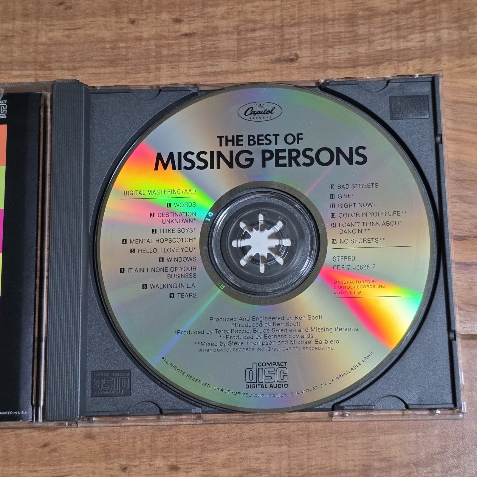 Missing Persons - The Best Of Missing Persons CD Compilation 1987 New Wave