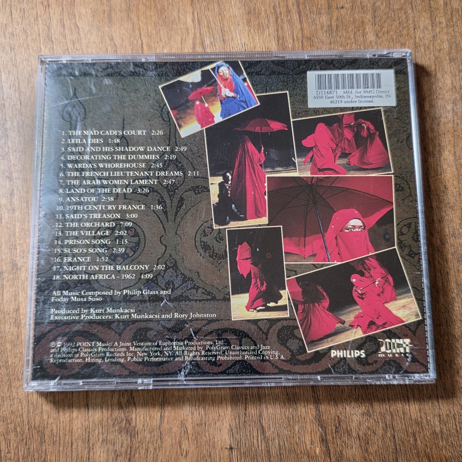 Philip Glass and Foday Musa Suso - Music From The Screens CD 1993 Classical
