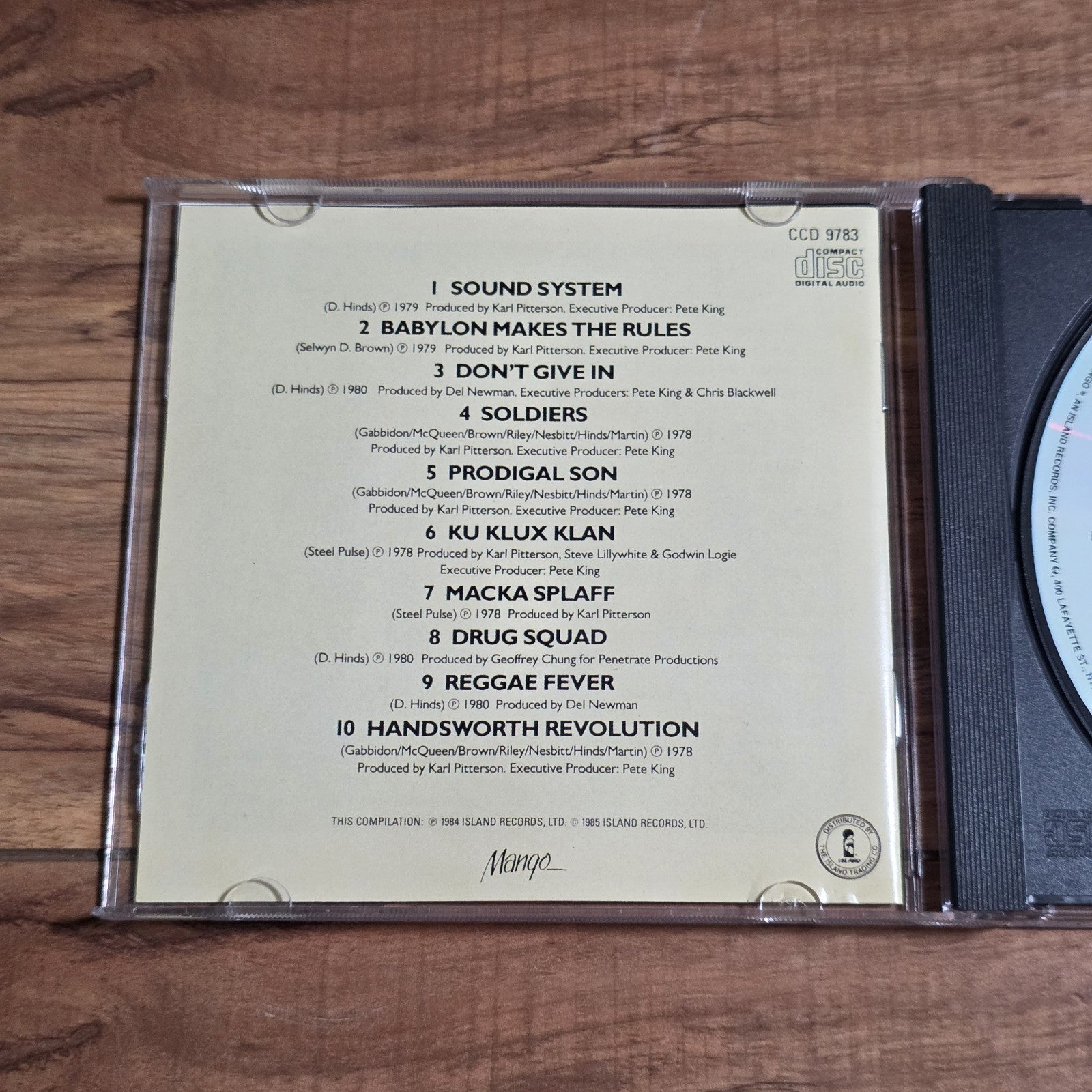 Steel Pulse - Reggae Greats CD Compilation 1985 Roots Reggae