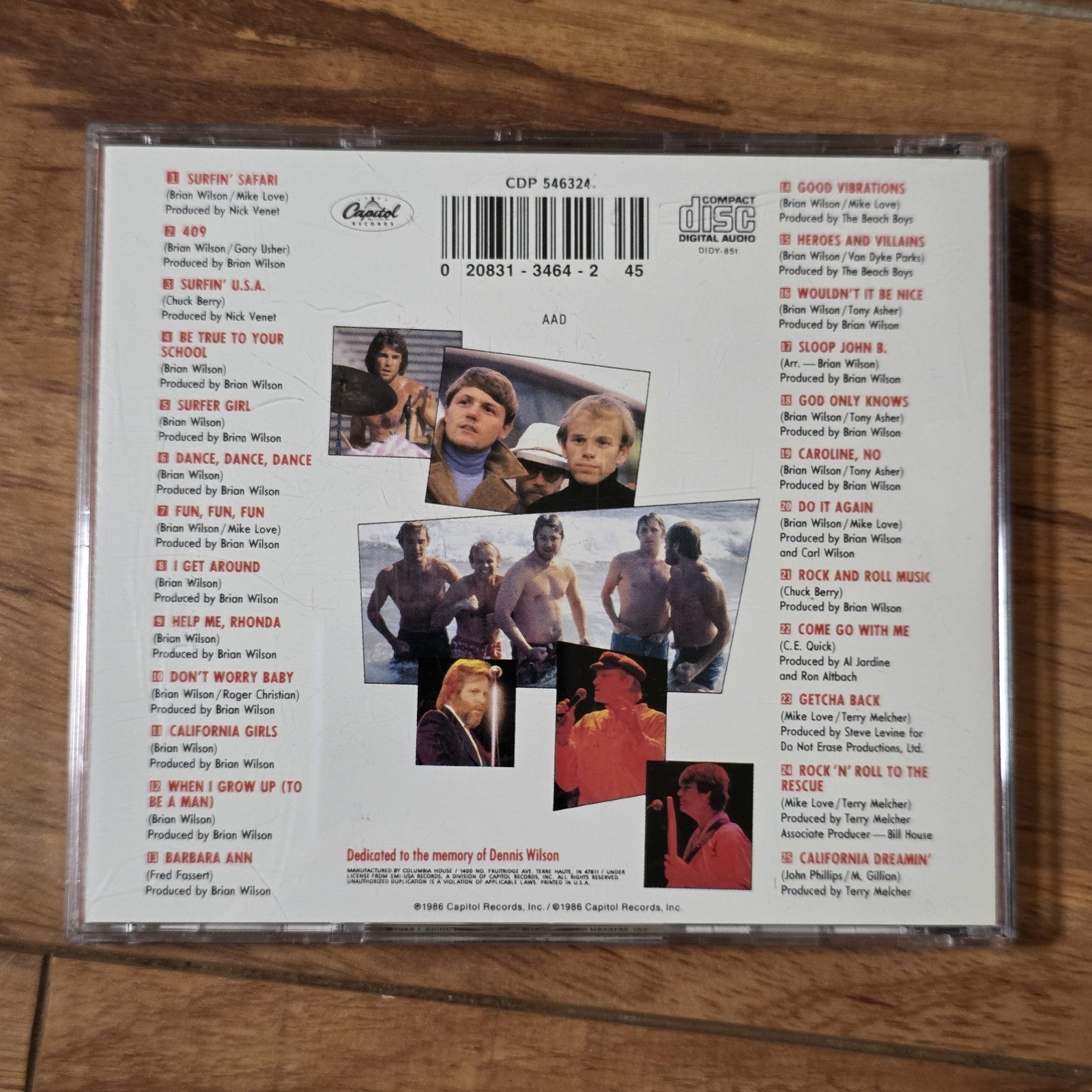 The Beach Boys - Made In U.S.A. CD 1986 Capitol Records Rock Surf