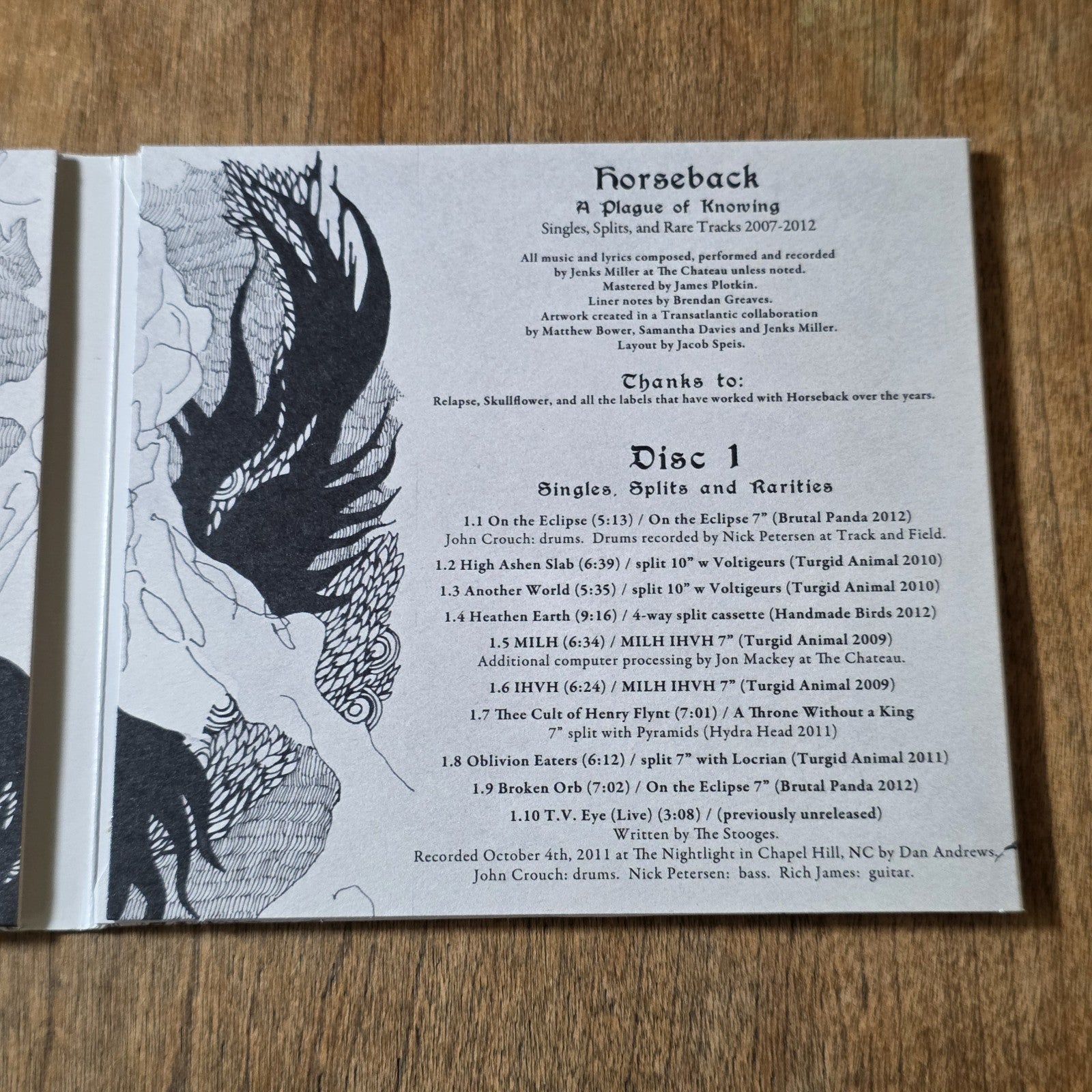 Horseback - A Plague of Knowing CD 2013 Sludge Metal Relapse Records HTF