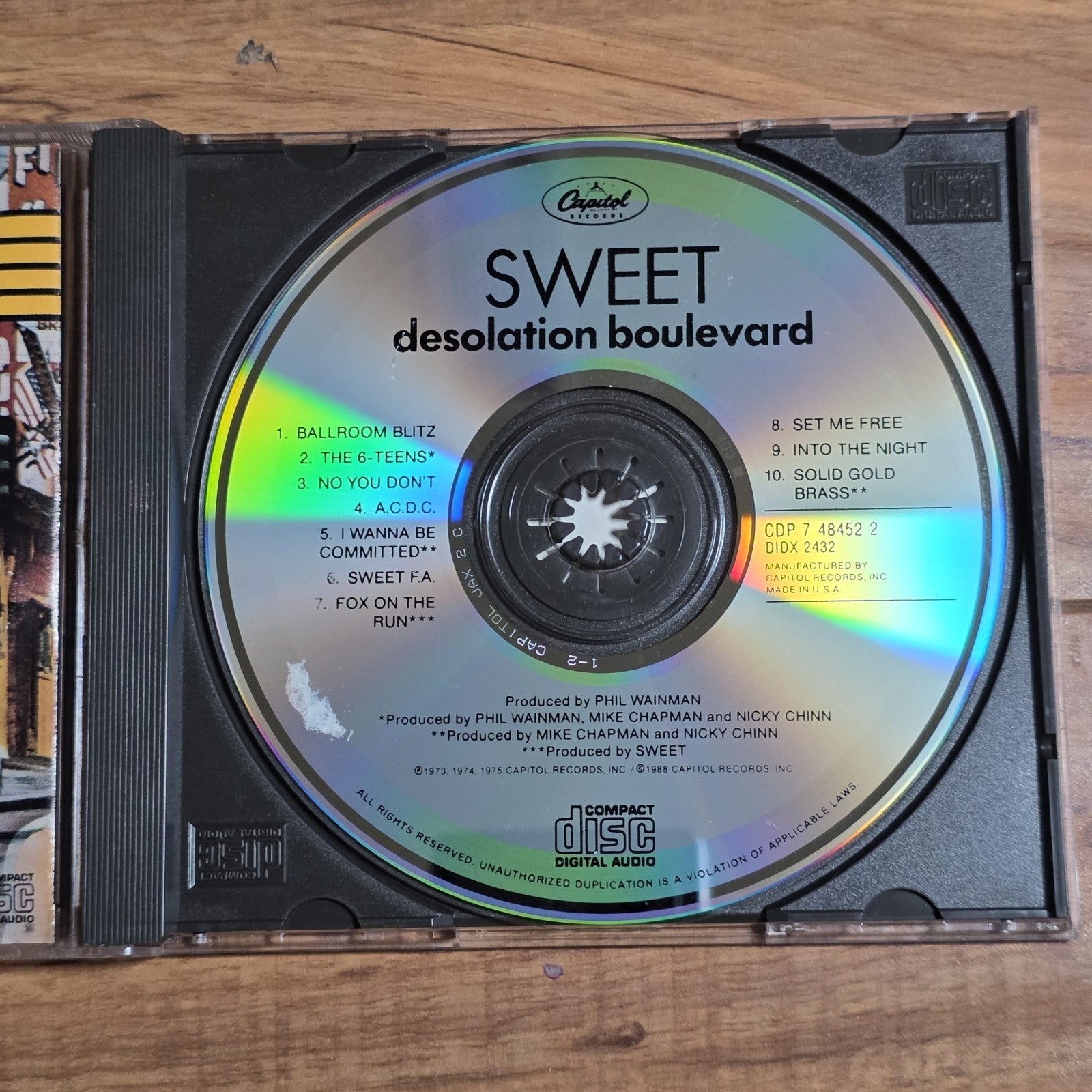 Sweet - Desolation Boulevard CD Album 1990 Glam Rock