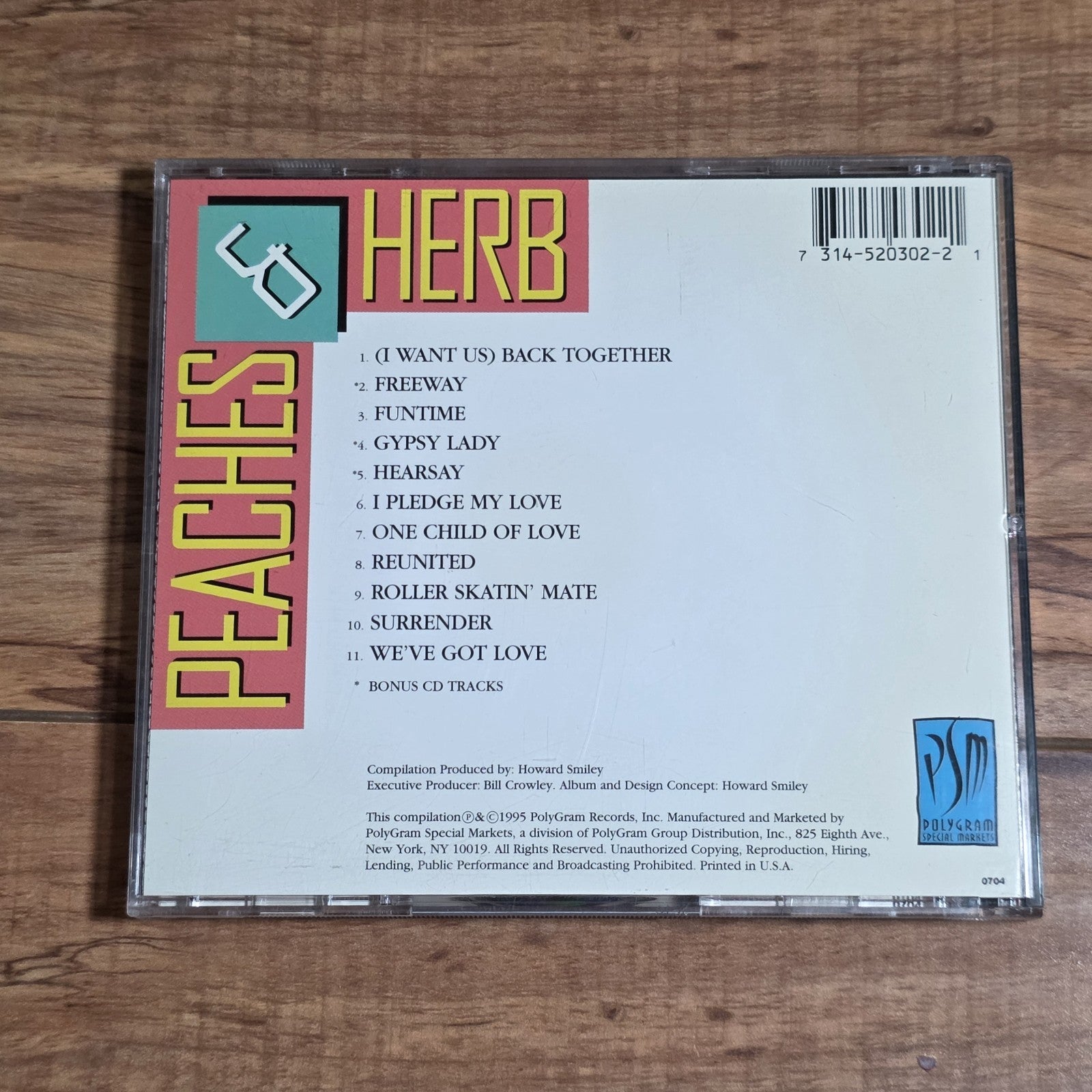 Peaches & Herb - At Their Best CD Compilation 1995 Soul R&B