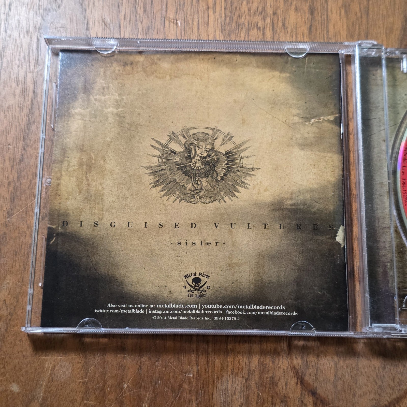 Sister - Disguised Vultures CD Album 2014 Hard Rock