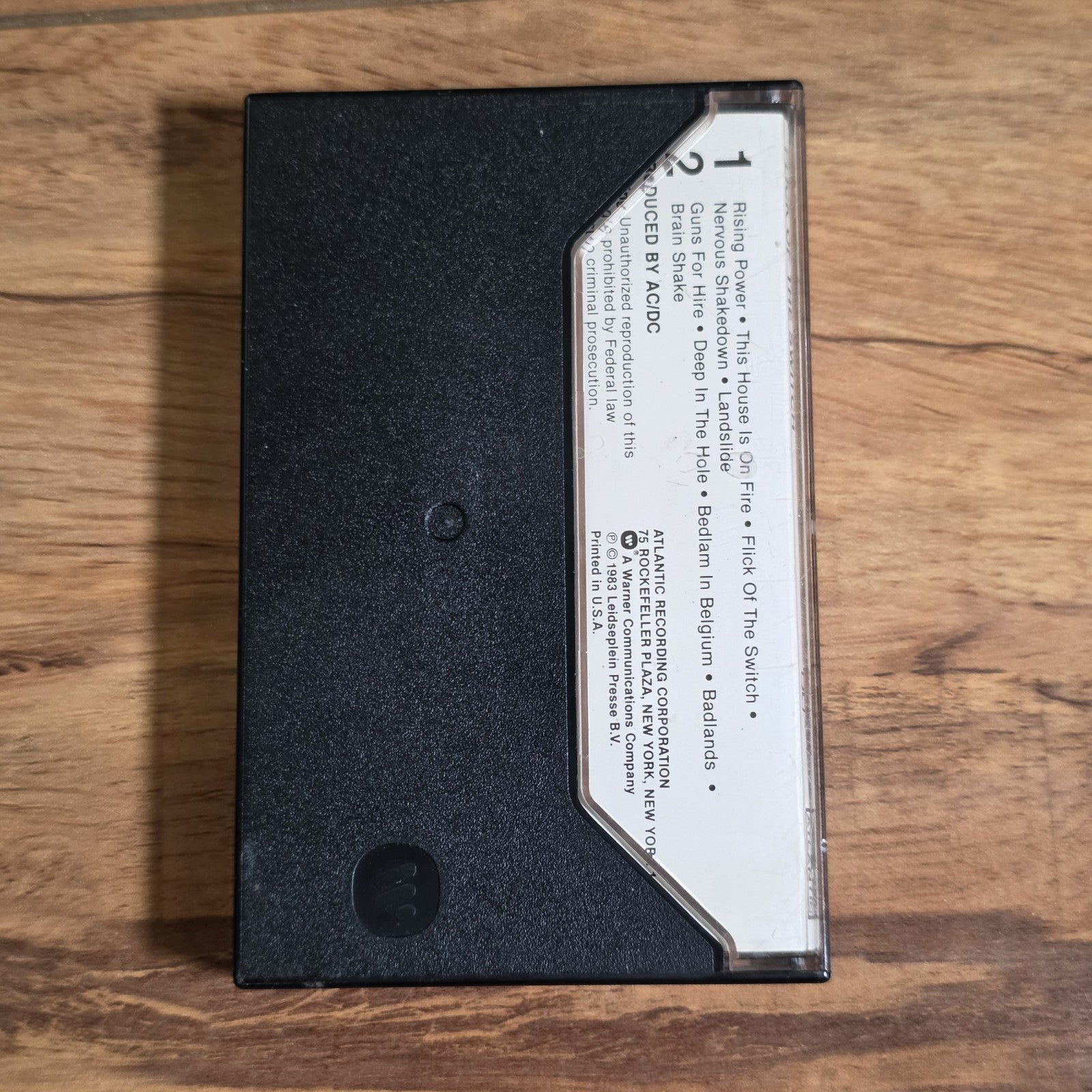 AC/DC - Flick Of The Switch Cassette Album 1983 Hard Rock