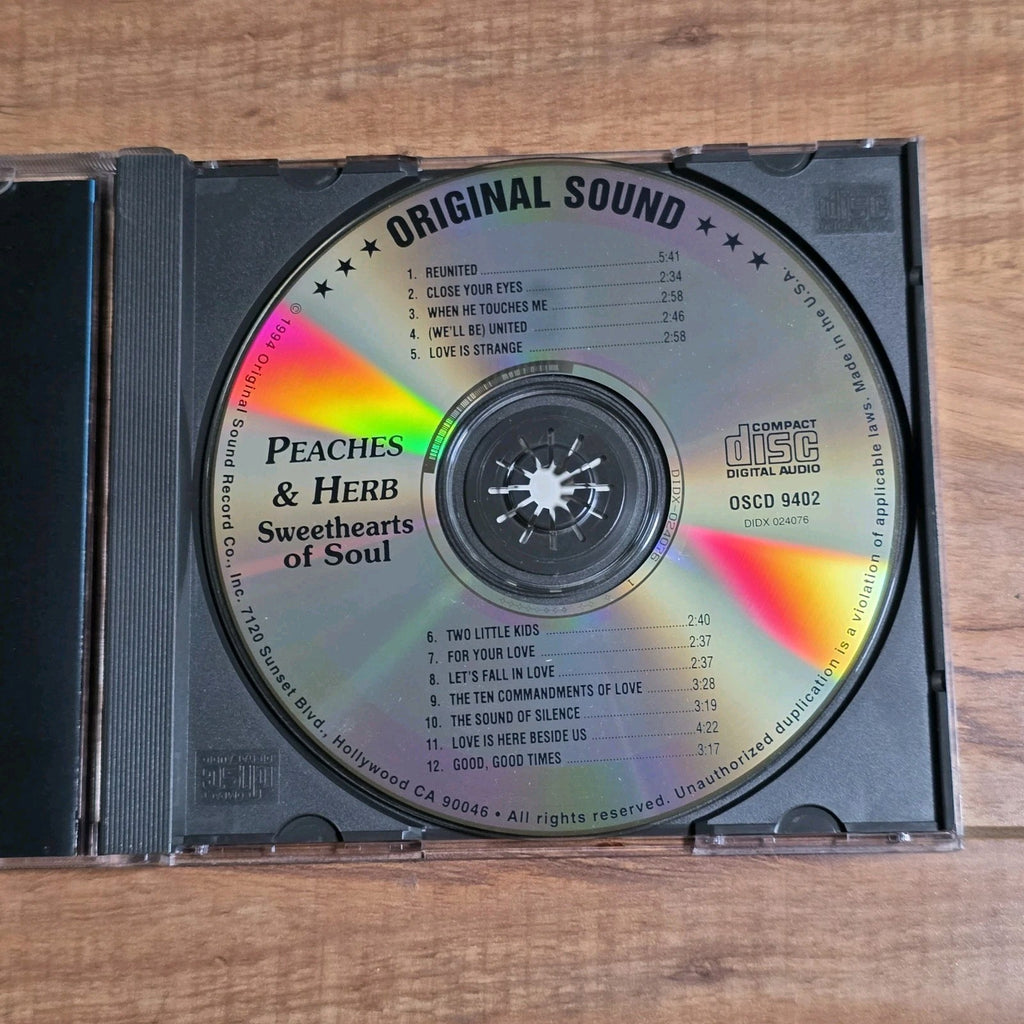 Peaches & Herb - Sweethearts of Soul CD Album 1994 Soul R&B HTF