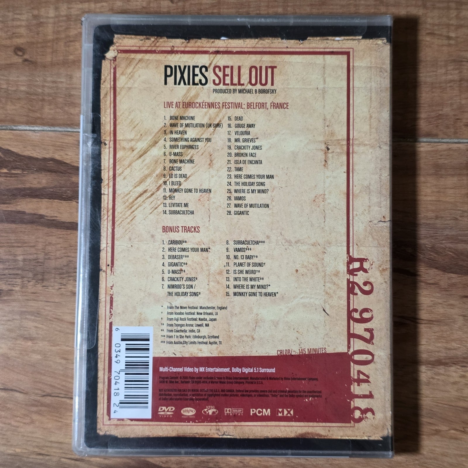 Pixies Sell Out 2004 Reunion Tour DVD 43 Tracks Frank Black Kim Deal New Sealed
