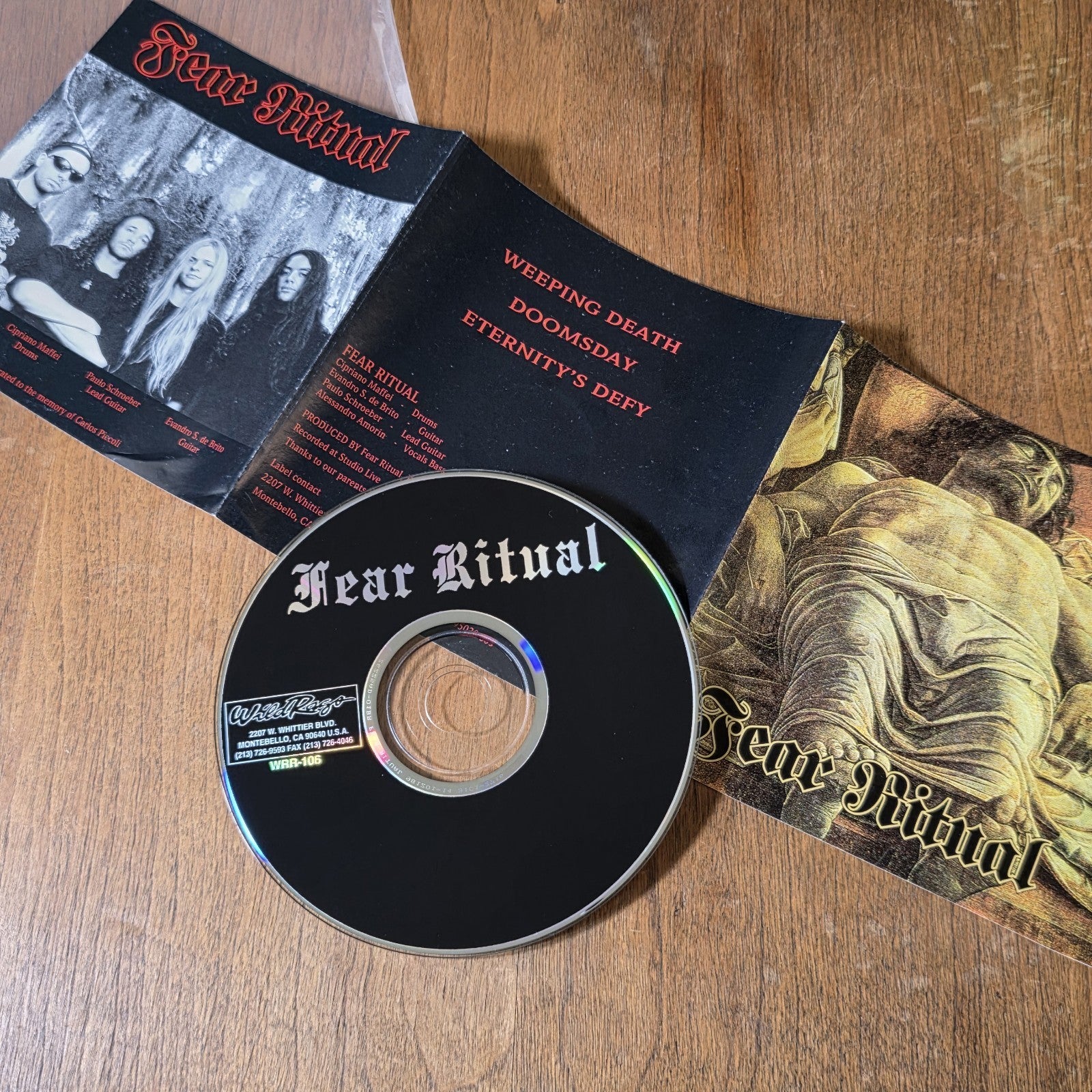 Fear Ritual - Self Titled CD Album 1998 Wild Rags Records Death Metal Rare HTF